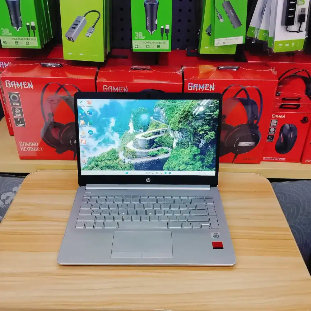 MURAH! HP Core i5 Gen 10 Slim - SSD 512GB - AMD Radeon Siap Desain!