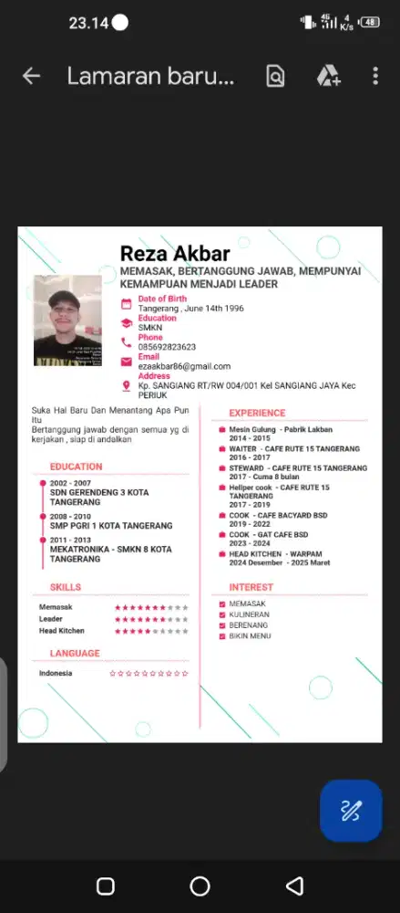 Cari pekerjaan apa saja yg penting Halah