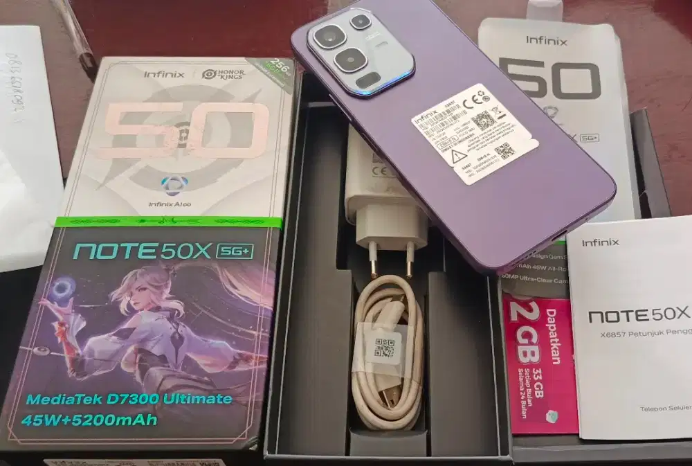 Infinix note 50x 5G 8+8/256 full set