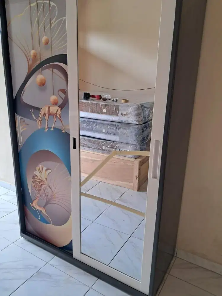 Lemari pakaian 2pintu besi