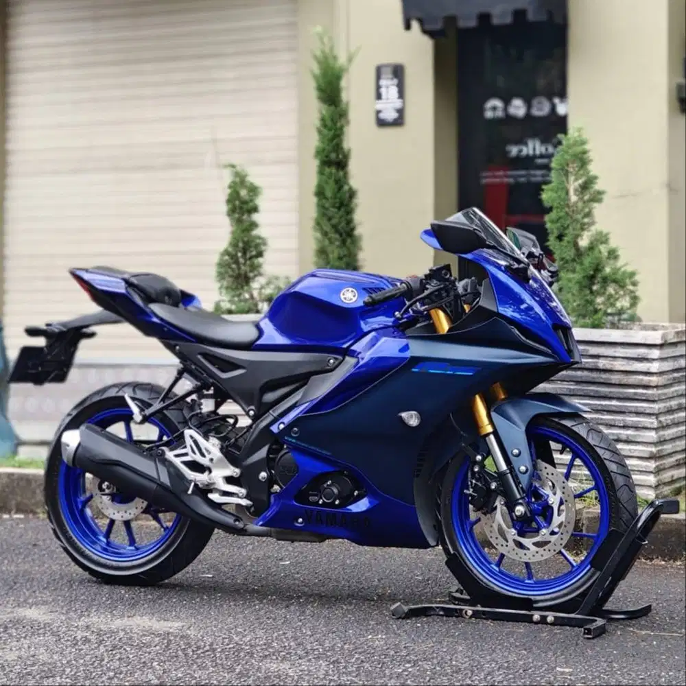 YAMAHA YZF R15 V4 2023 BIRU KM 1K PAJAK HIDUP FULL ORI