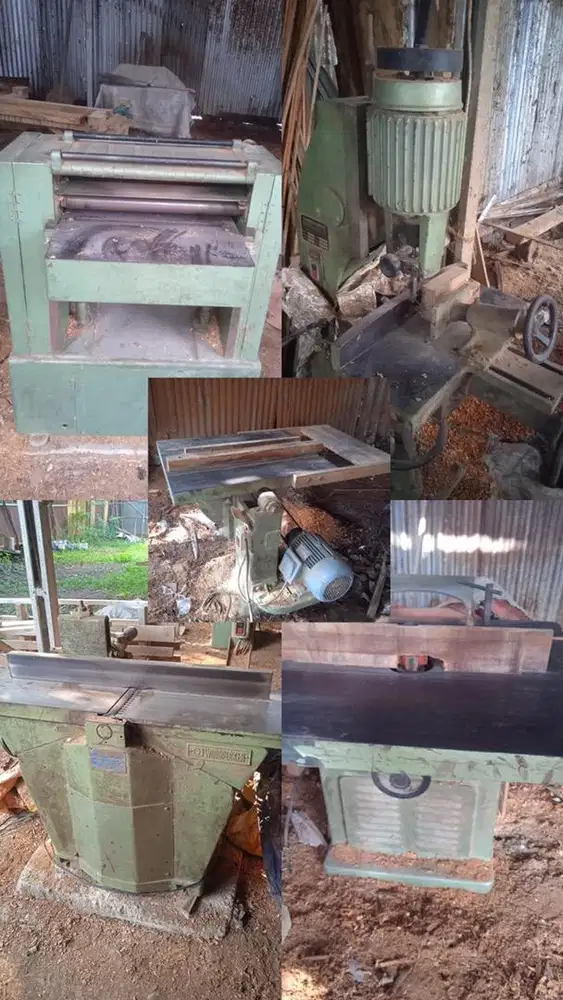 1 SET MESIN KAYU Planer, Press, Spindel, Serkel, Bobok