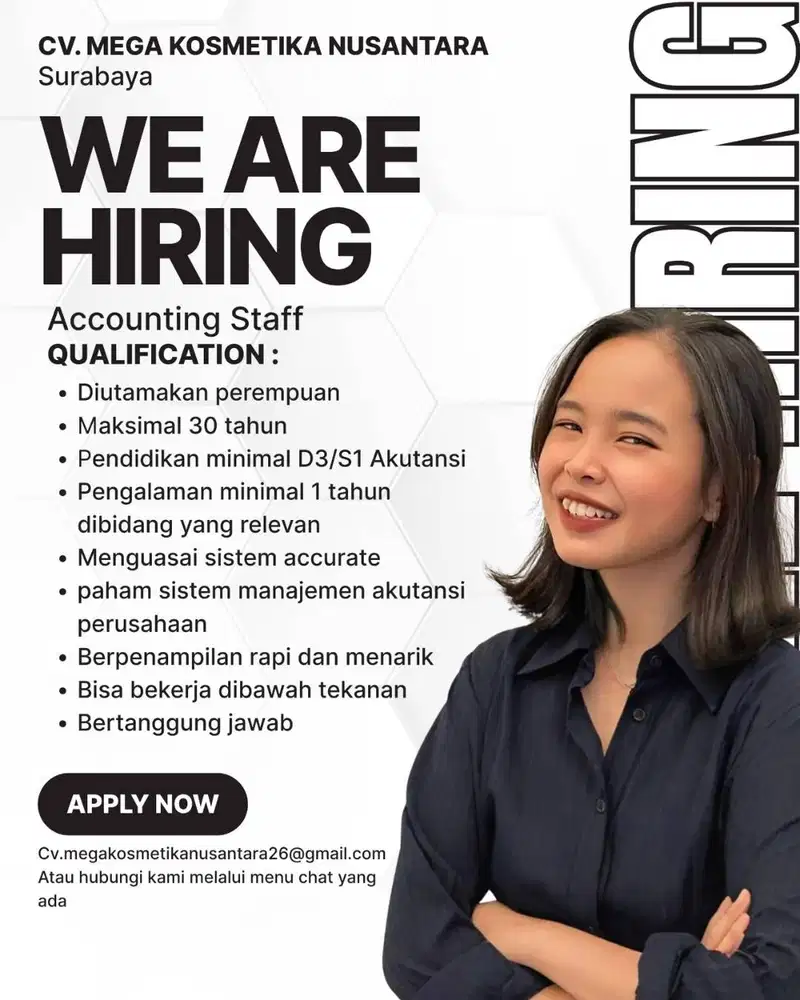 Dibutuhkan Staff admin pajak fresh graduate bisa