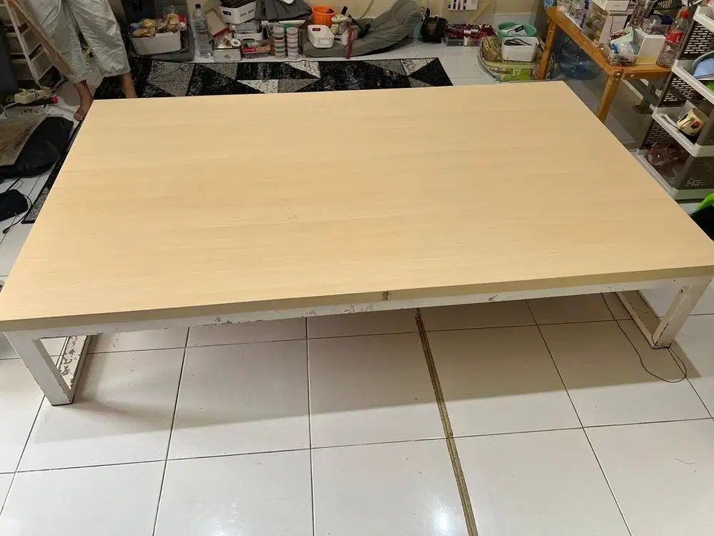 MEJA KERJA ATAU MEJA MAKAN PANJANG MODEL LESAHAN