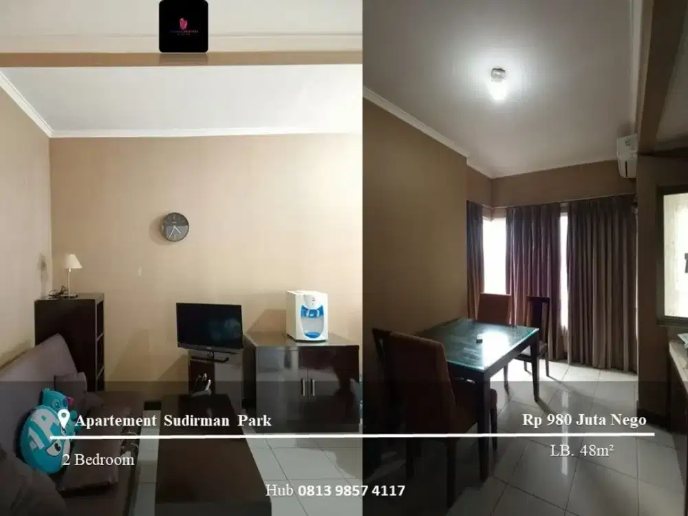 Dijual Apartement Sudirman Park 2BR Low Floor Full Furnished