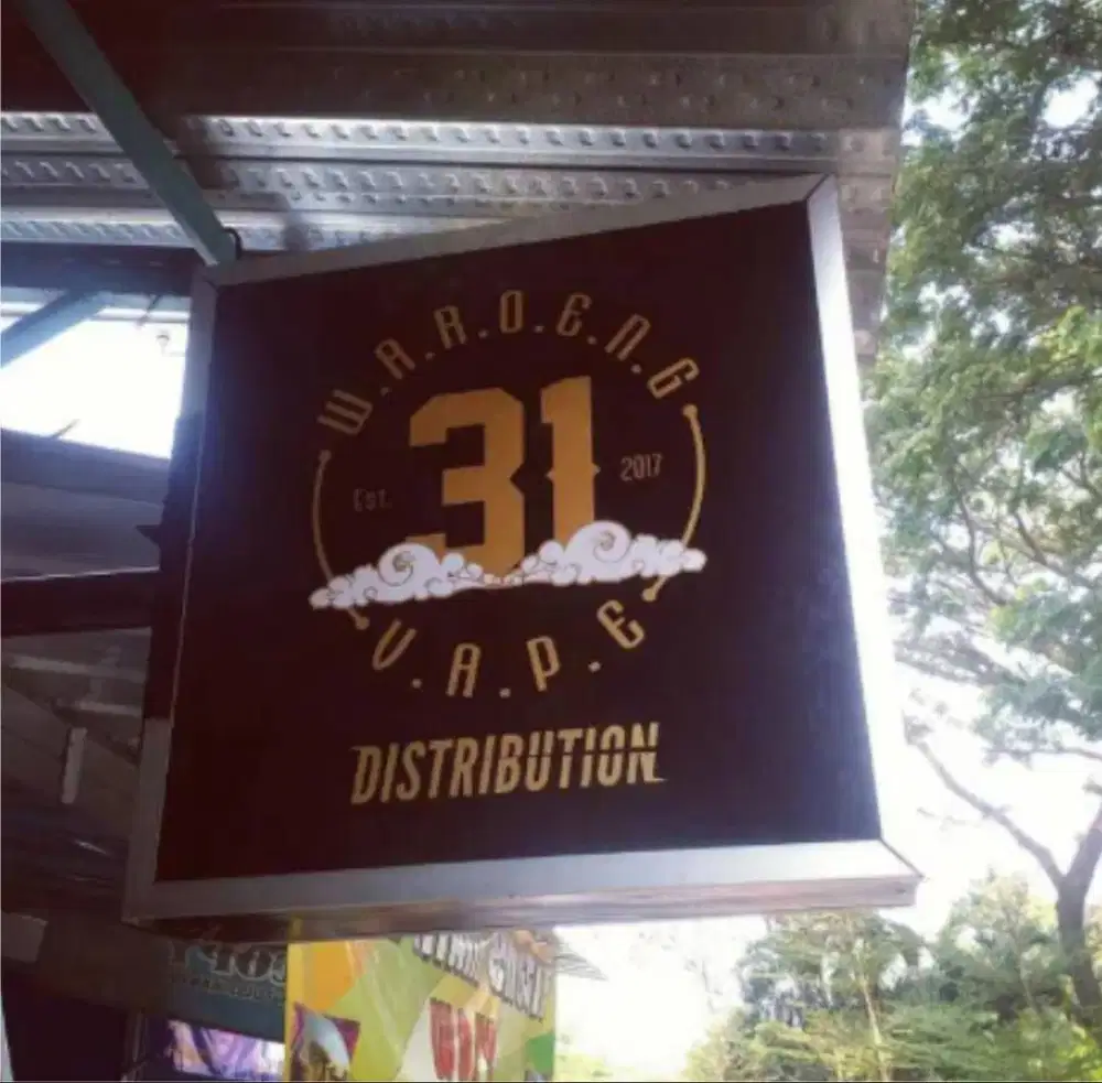 Neon box, huruf timbul acrylic display Plang papan nama toko & kantor