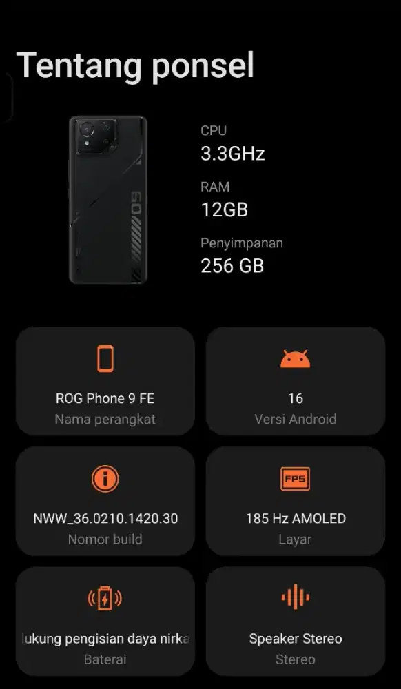 Jual santai ROG Phone 9FE