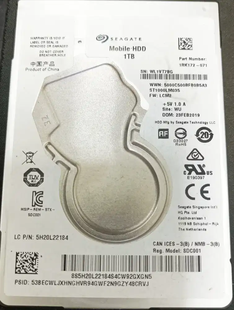 HDD Seagate Mobile Sata 1TB