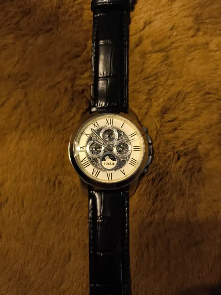 Fossil ME3027 Grant White Skeleton Dial Automatic