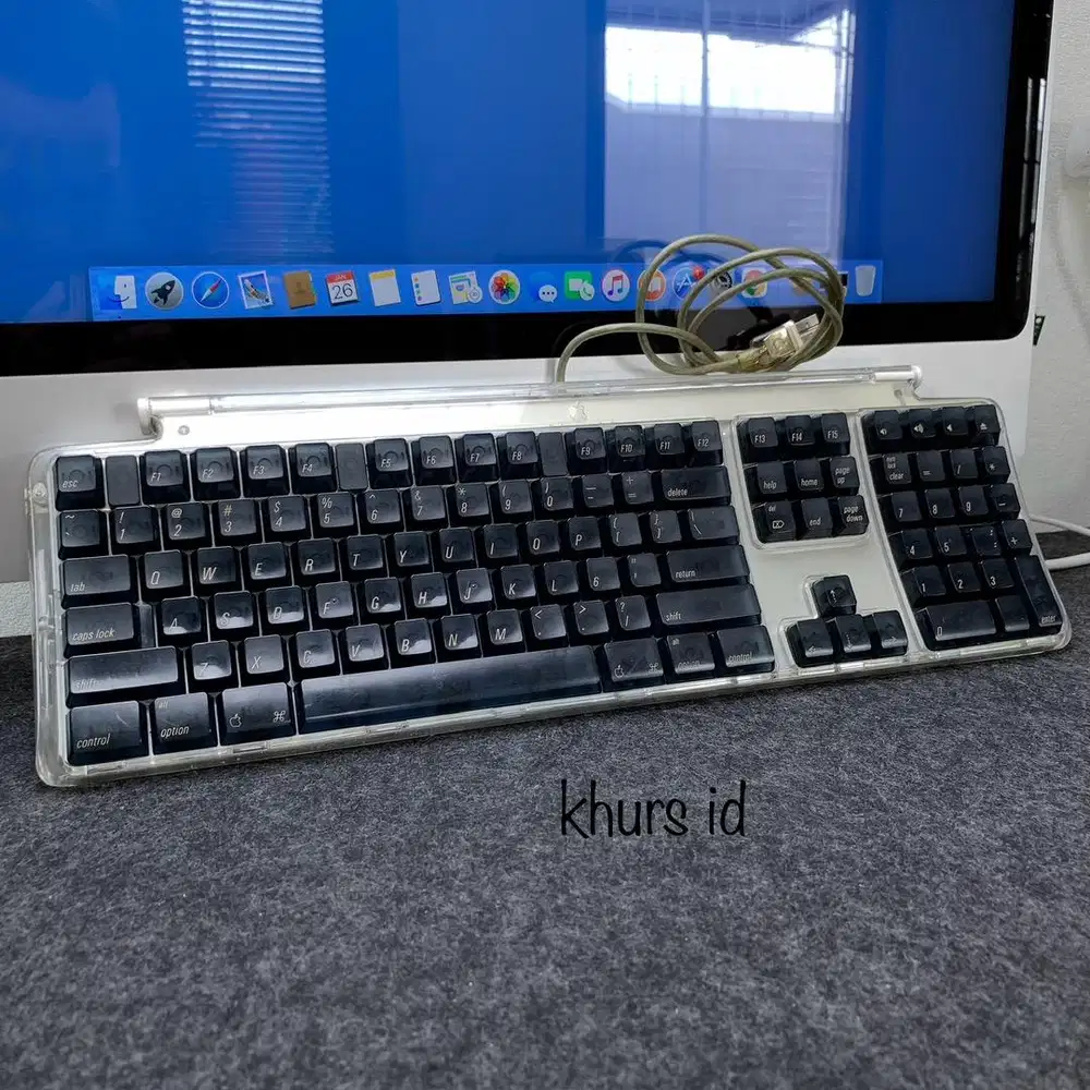 apple pro keyboard mechanical th2000 black transparent original