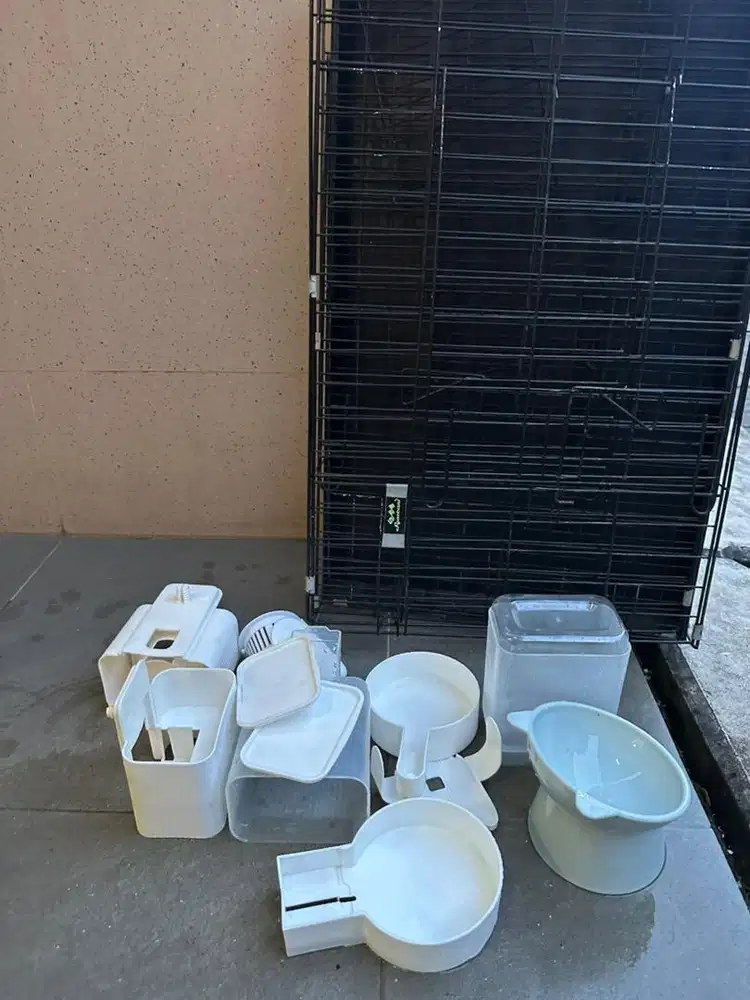 Kandang Besi Kucing Anjing Hewan Peliharaan Jumbo Aksesoris Hewan