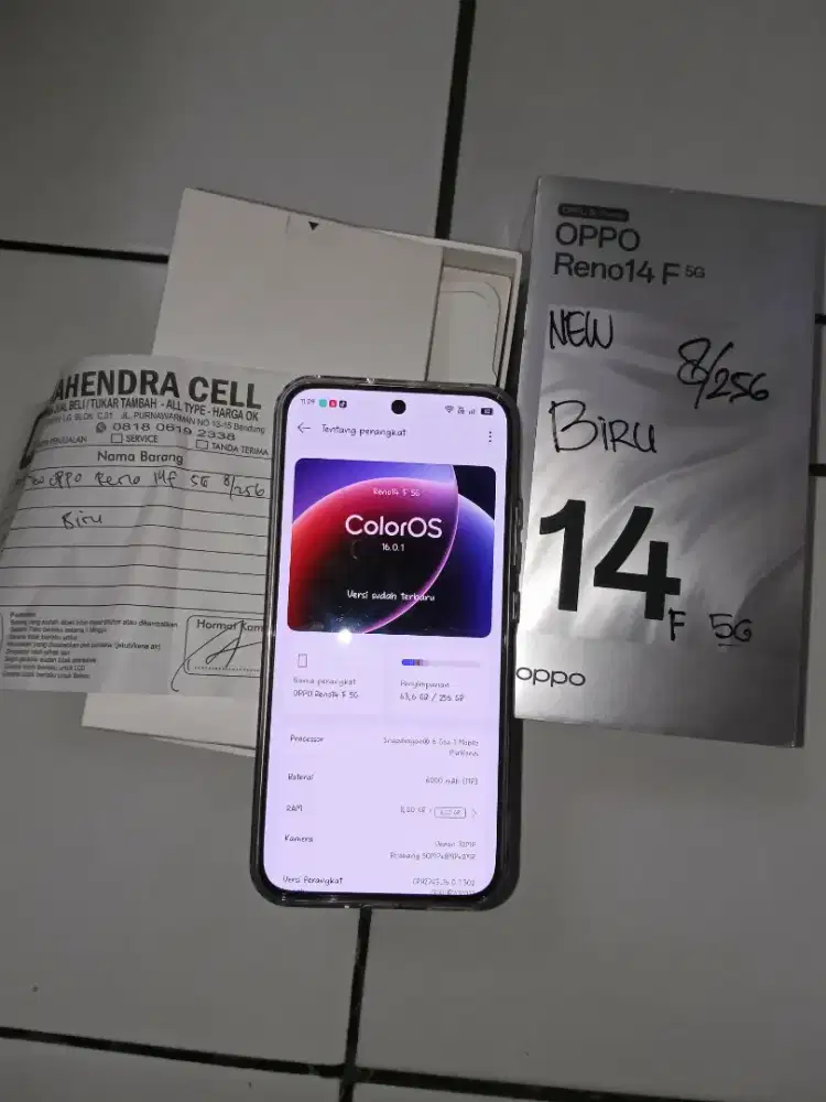 Oppo reno 14f 5G baru sebulan fullset