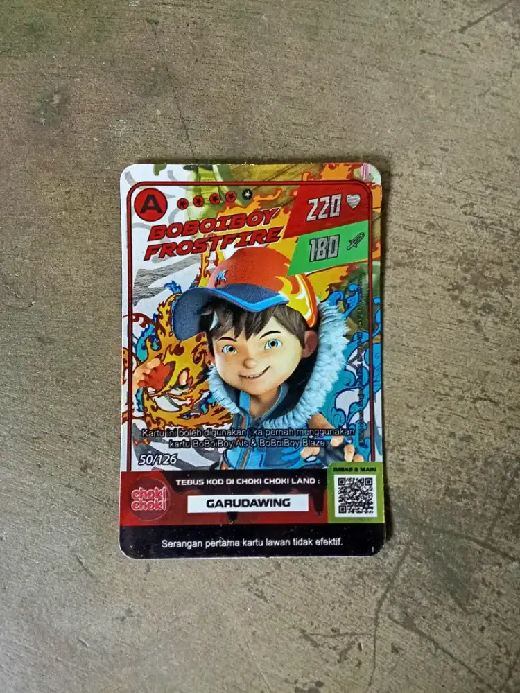 KARTU BOBOIBOY FROSTFIRE Silver A CHOKI CHOKI