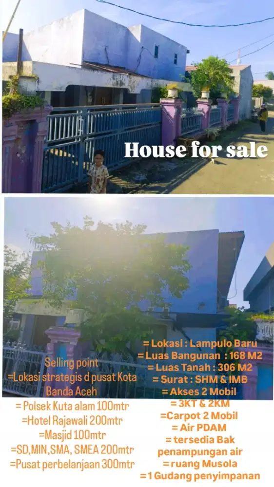 Rumah Hunian Di pusat Kota Banda Aceh