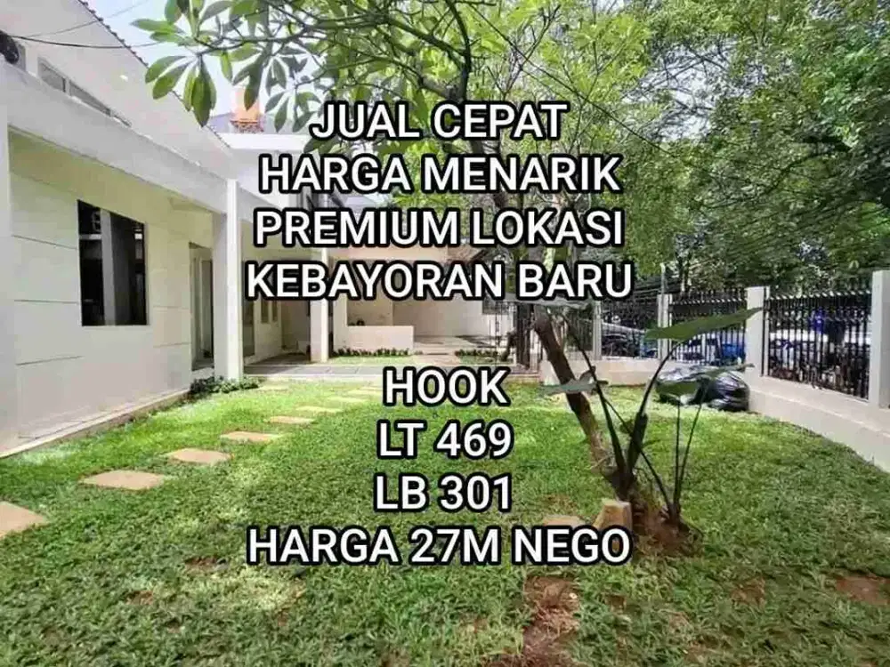 Jual Cepat Rumah hook di premium Pakubowono Senayan Kebayoran Baru Jakarta selatan