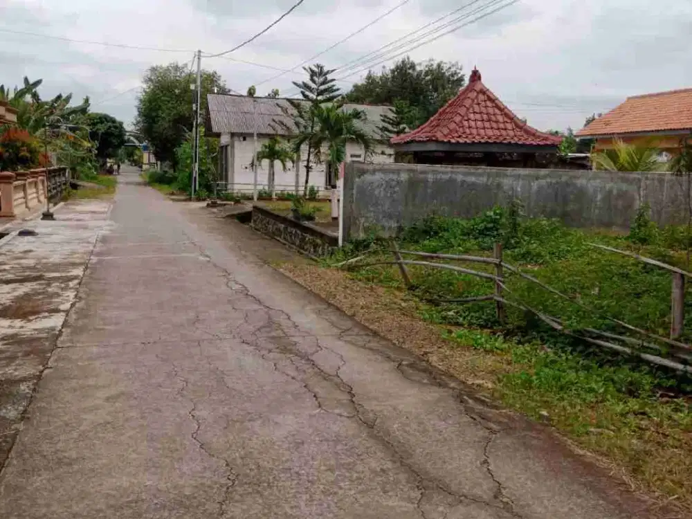pekarangan murah 1.400m² muka 45m jalan DPU 6m , 100m dari jalan raya propinsi, polokarto sukoharjo :