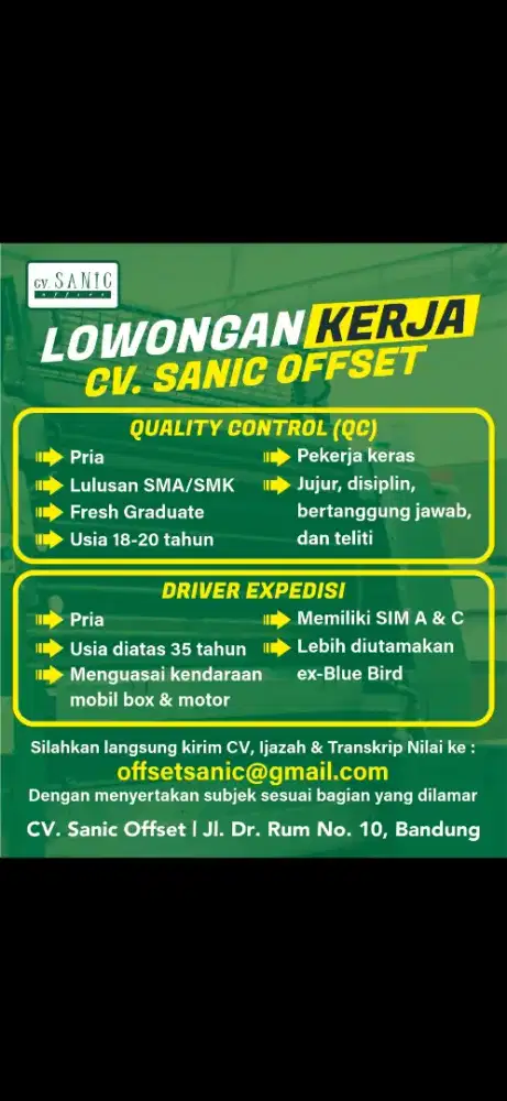 LOKER PERCETAKAN