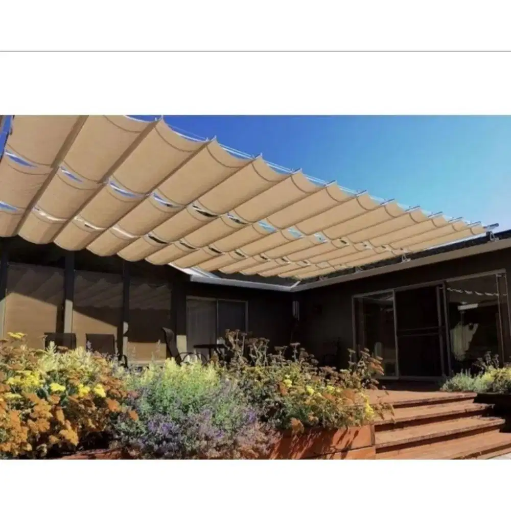 kanopi membran warana cream gartis survei dan pemsangan