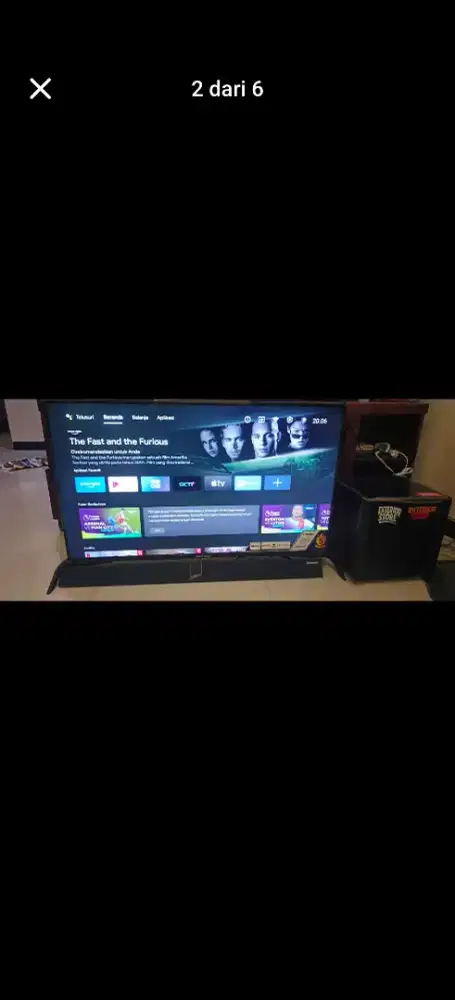Android TV Polytron 43 inc dengan subwoofer