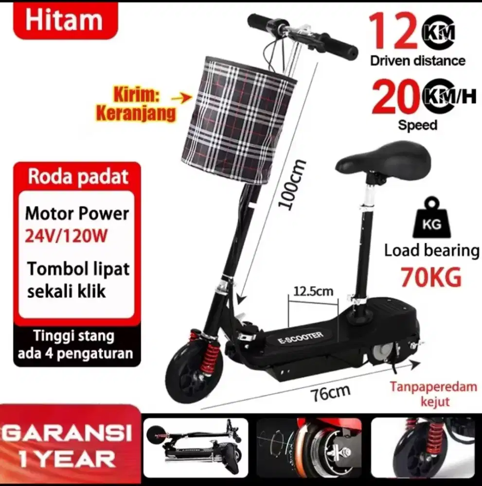 Scooter Lipat Hitam