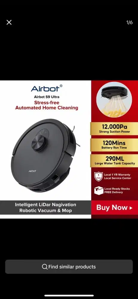 Airbot S9 Ultra Robot Vacuum Cleaner