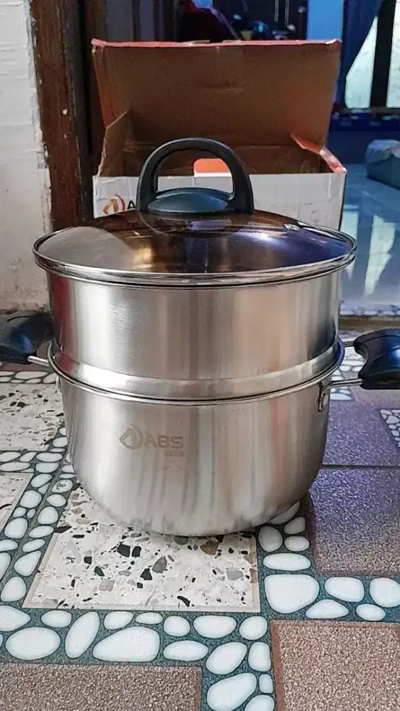 Panci kukusan dandang stainless tebal 22cm