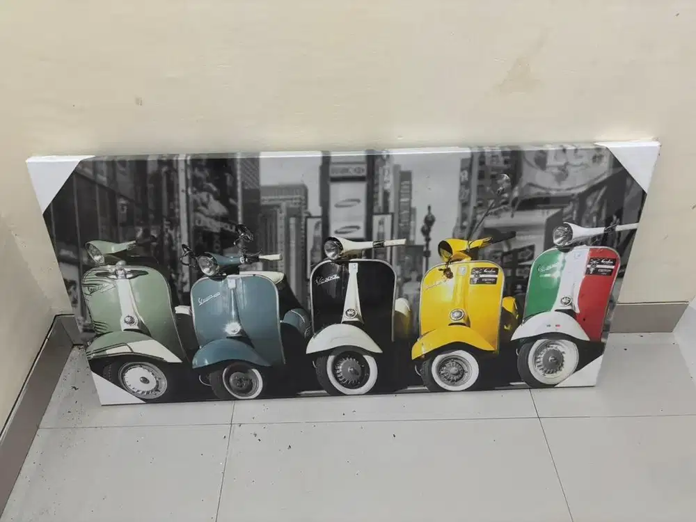 For sale lukisan print vespa masih baru