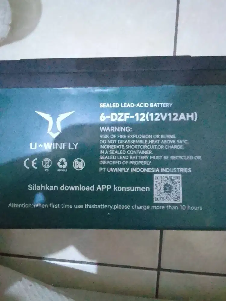 Battery sepeda listrik 12V 12AH 4pc 48V