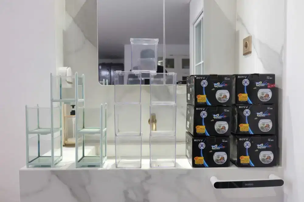 For sale aquarium mini Cupang BOYU Ace hardware & mini kotak, borongan