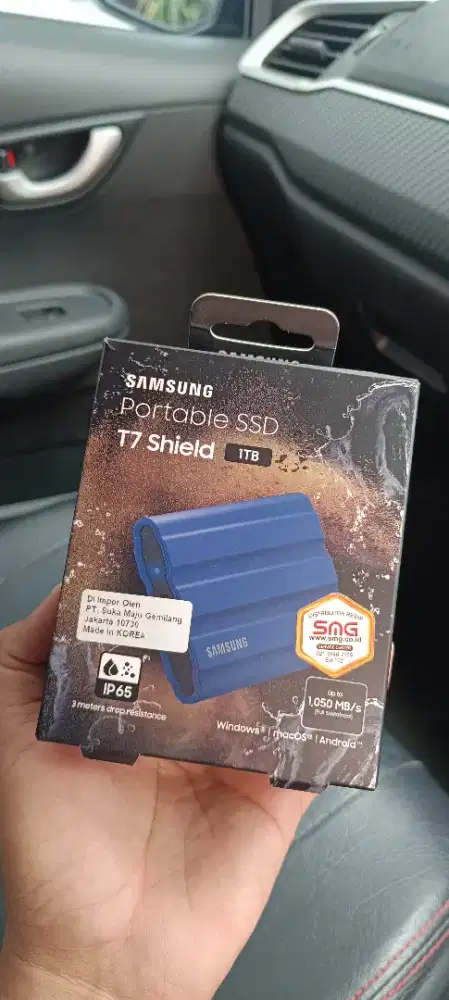 SSD SAMSUNG T7 Shield 1TB Biru