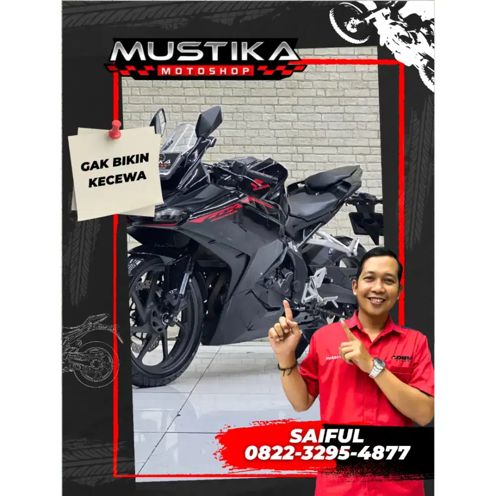 Odo 5rb Istimewa!!!Honda CBR 250RR 2020 Black Plat Pnjng-Mustika