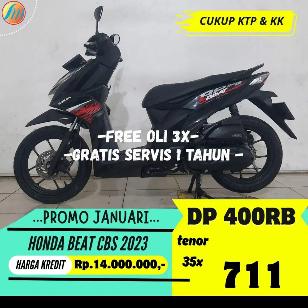 DP CUKUP 400RIBU HONDA BEAT CBS 2023 ANGSURAN SANGAT RINGAN BERGARANSI