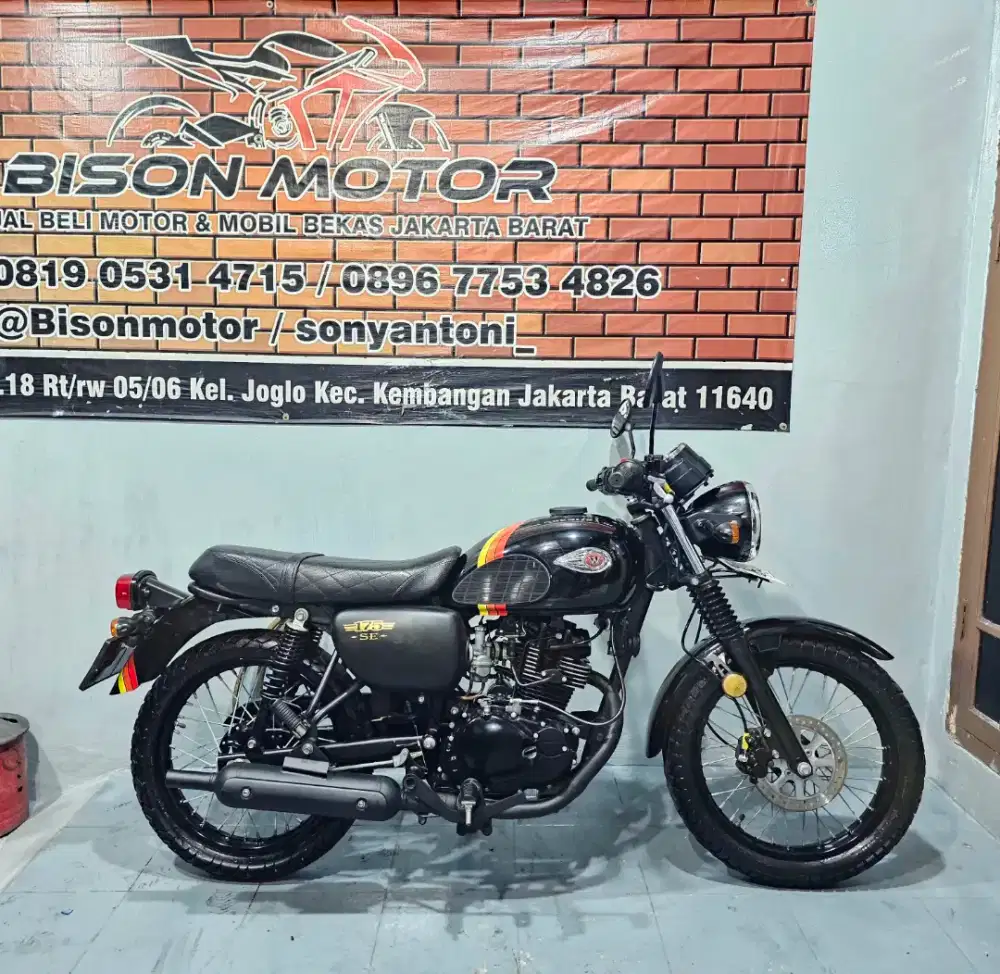 MEWAH KM 15RB! KAWASAKI W175 SE W 175 TAHUN 2019 WARNA HITAM