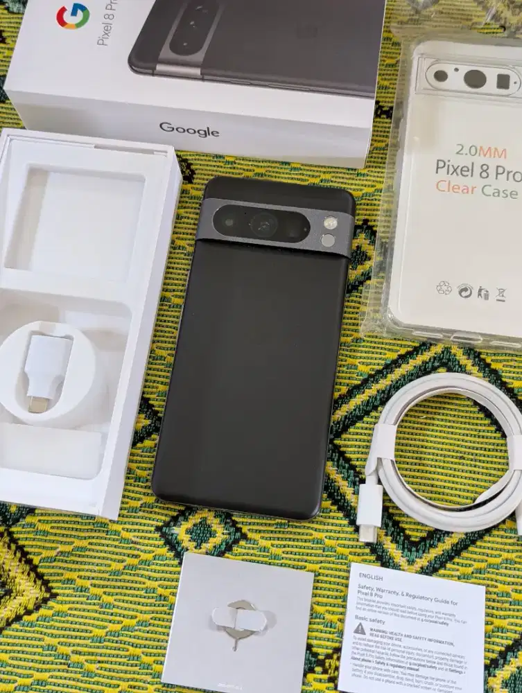 (BEACUKAI AKUR) Google Pixel 8 Pro Black 12/128GB Fullset Slimbox