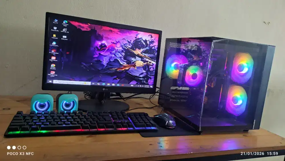 PC FULLSET CORE I5-6500, RAM 8GB DDR4, SSD 256GB, LAYAR LED 20INC