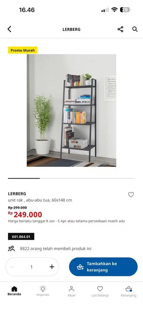 Rak ikea lerberg 100% Original