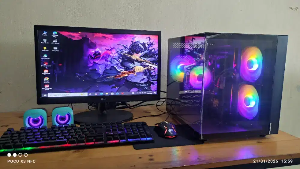 PC FULLSET CORE I5-6500, RAM 8GB DDR4, SSD 256GB, LAYAR LED 20INC