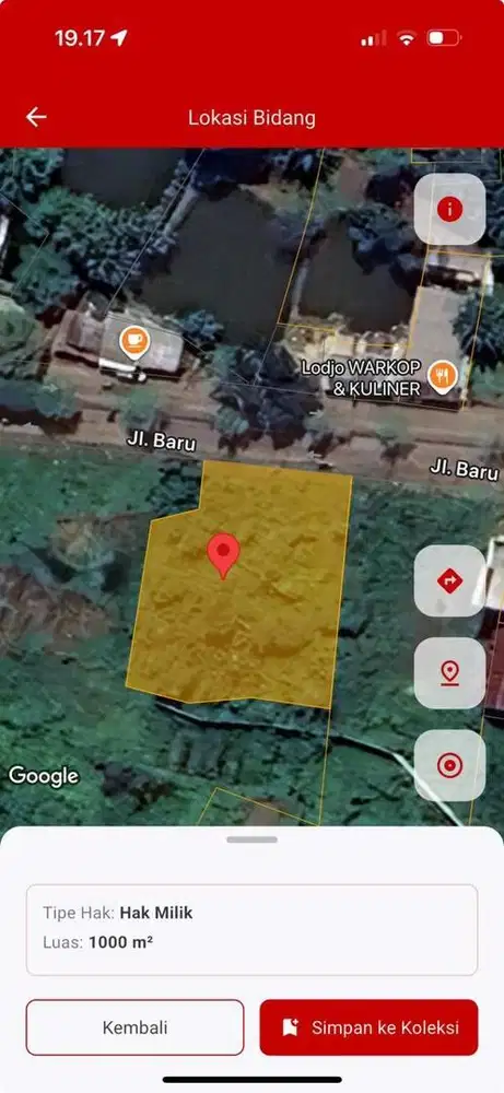 Di Jual Tanah Pinggir Jalan 1.000 M2 SAWANGAN DEPOK