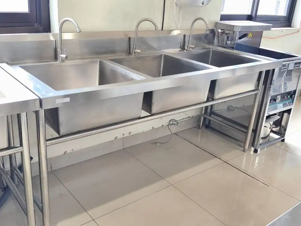 Wastafel Triple Bowl Sink Stainless 201 Vicmay