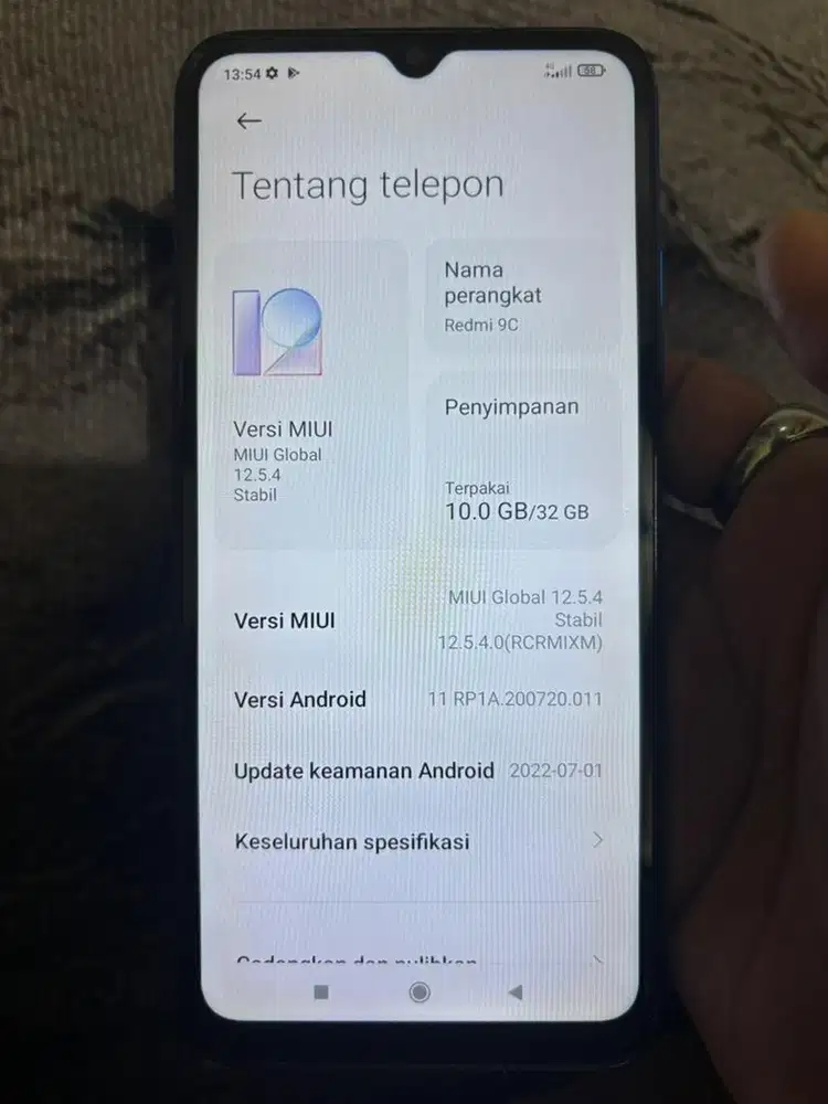 Xiaomi Redmi 9C 3/32GB lecet pemakaian