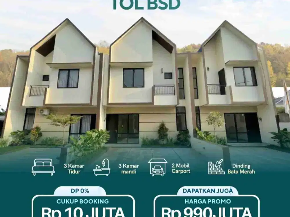 Rumah Murah Pamulang Dekat BSD Serpong Tangerang Selatan, Rumah 2 Lantai Siap Huni Pamulang