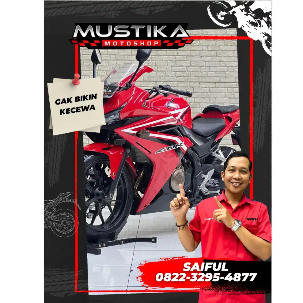 Odo 3rb Simpenan!!Honda CBR 500R 2016 Full Paper Warna Favorit-Mustika