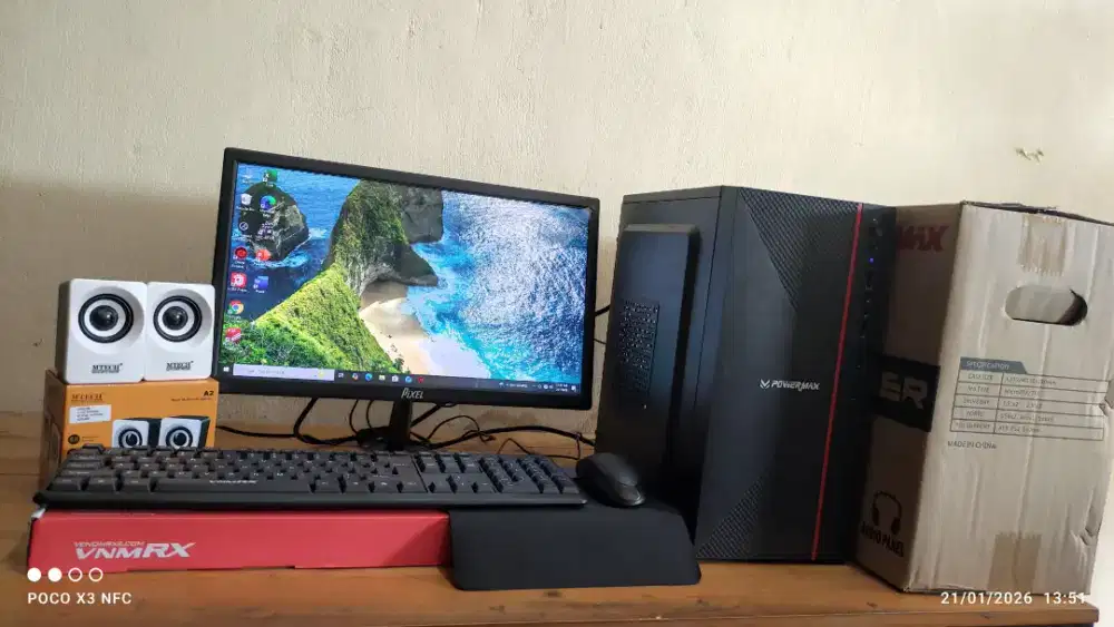 PC BARU GARANSI 2 TAHUN, CORE I5/RAM8GB/SSD256GB/LAYAR19INC