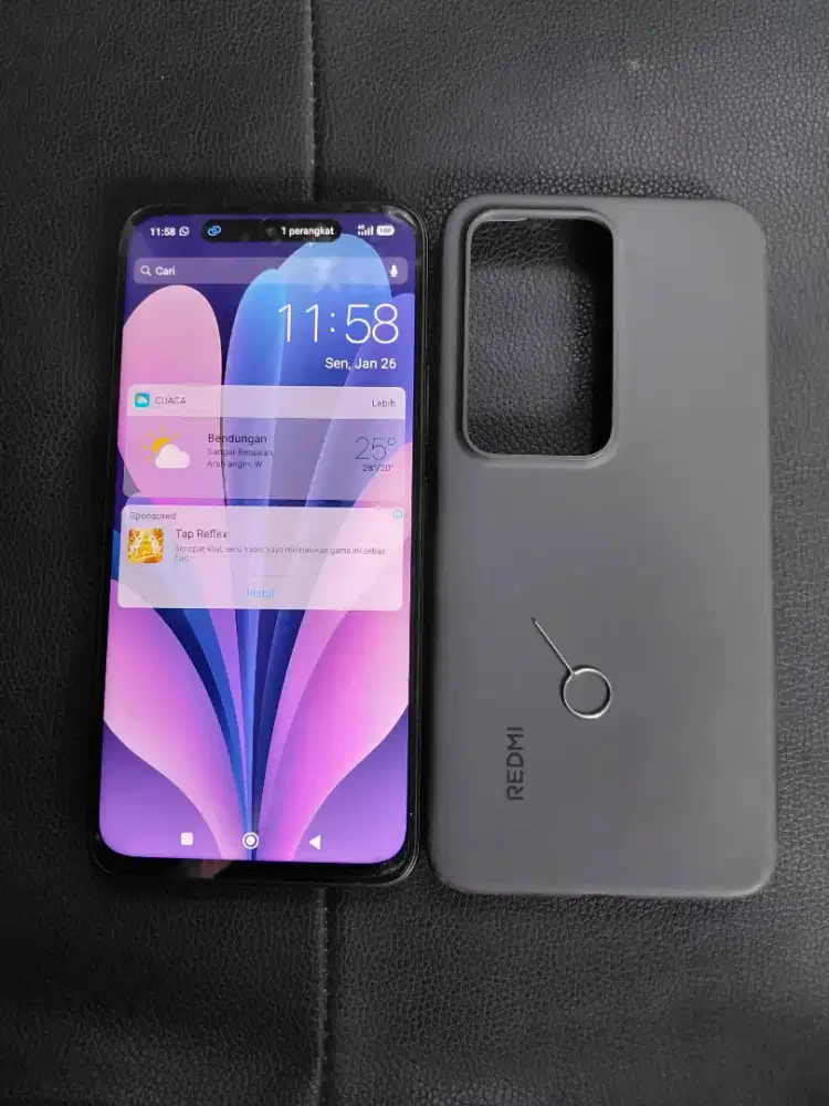 Redmi 15 RAM 8+8/128GB NFC Batt 7000mah segel hp & cas istimewa 99%