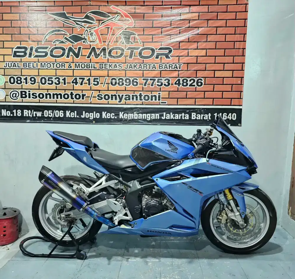 MEWAH MODIF HEDON! HONDA CBR 250 RR ABS TH 2016 WRN HITAM REPAINT BIRU