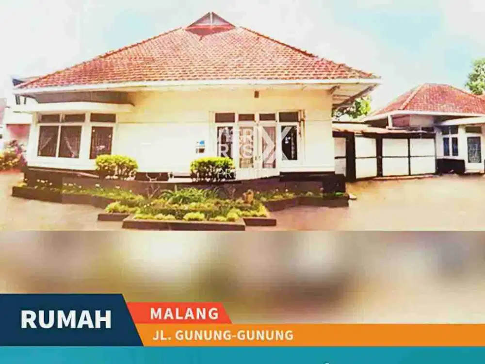 Dijual Rumah Terawat Bangunan Kolonial Belanda di Raya Ijen, Malang