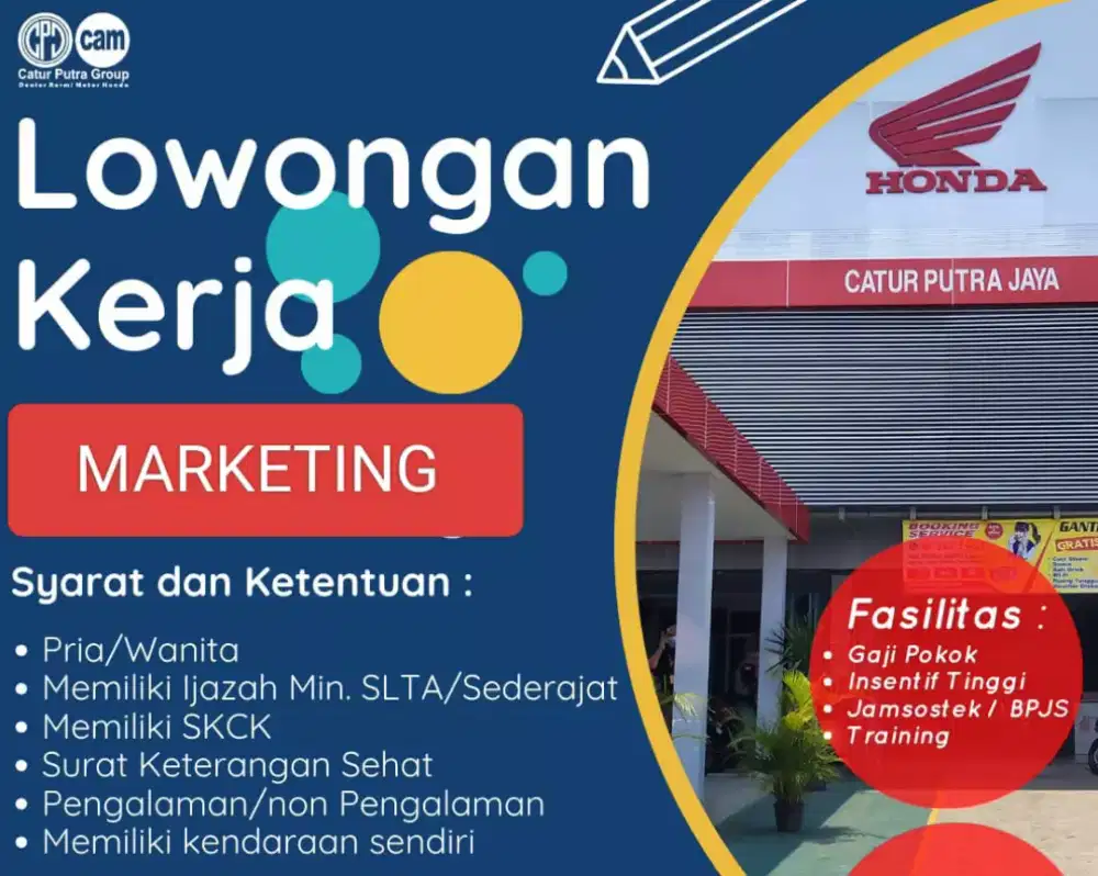 pt.catur putra jaya group Honda