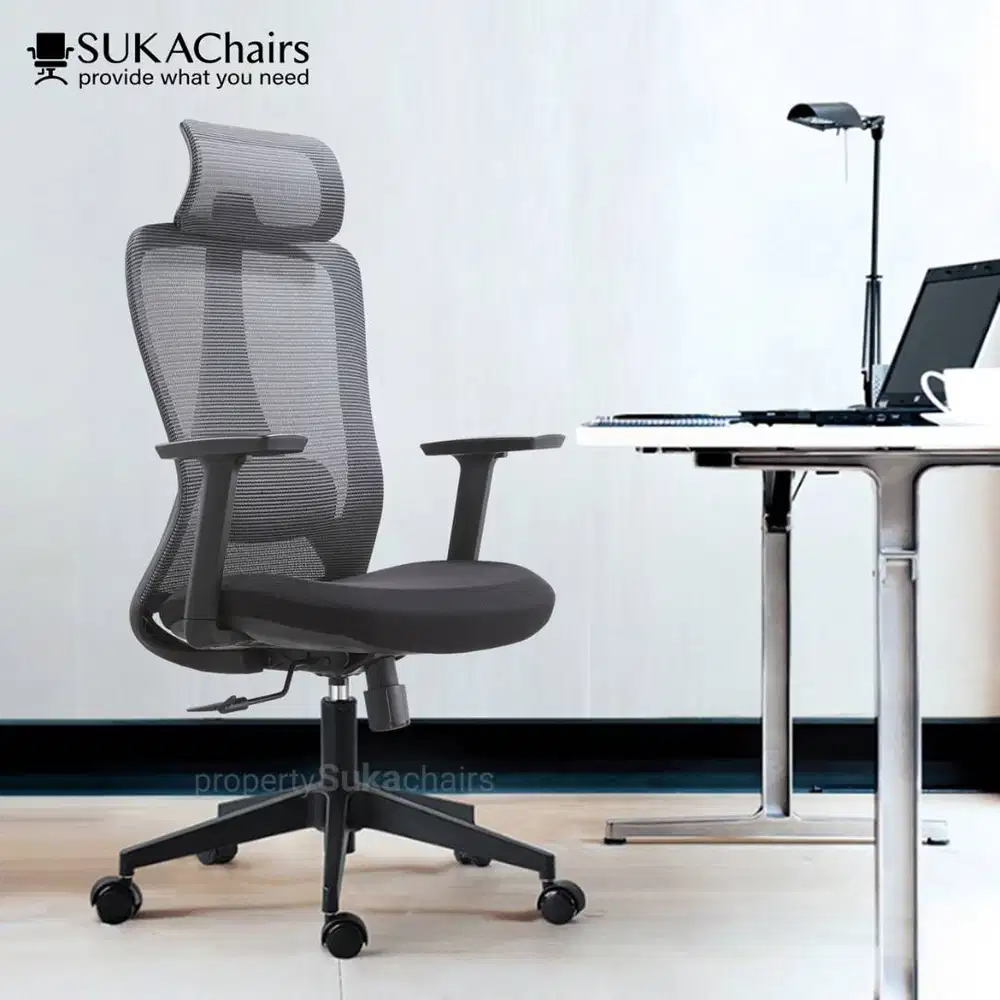 KURSI KANTOR ERGONOMIS HEAD REST HUG YH 004