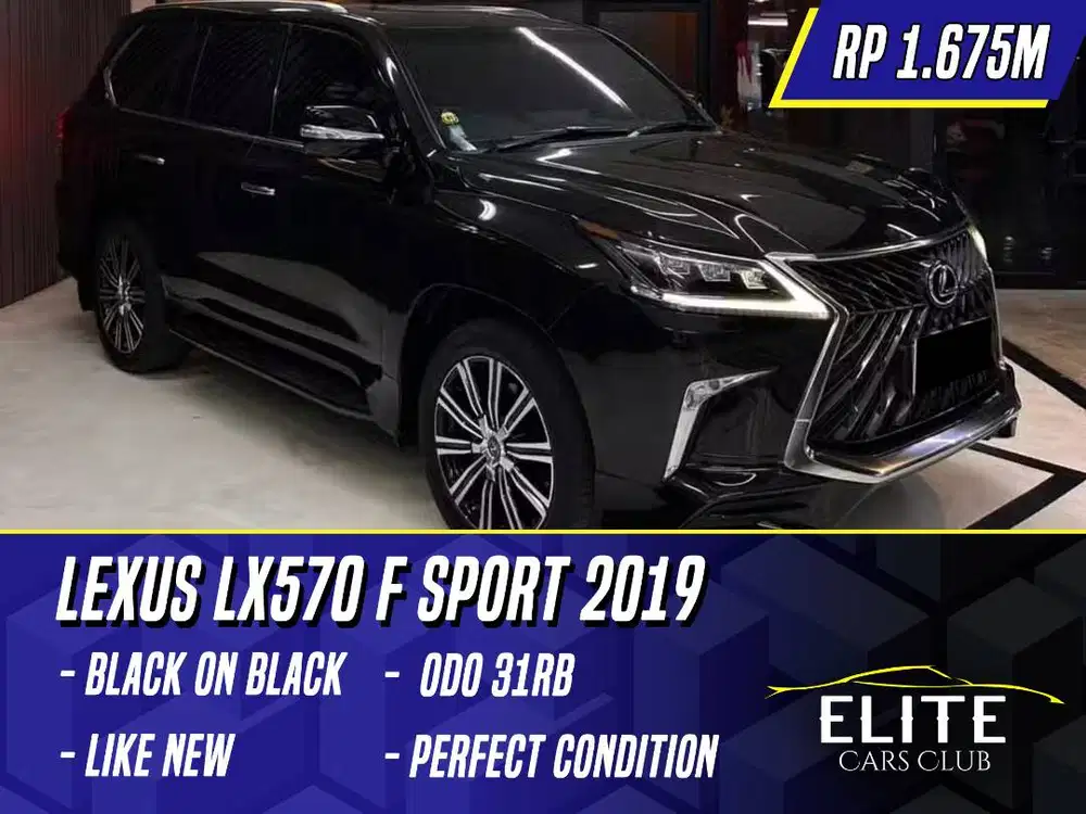 Lexus LX570 F Sport 2019 NIK 2018 Black Hitam LX 570 Fsport