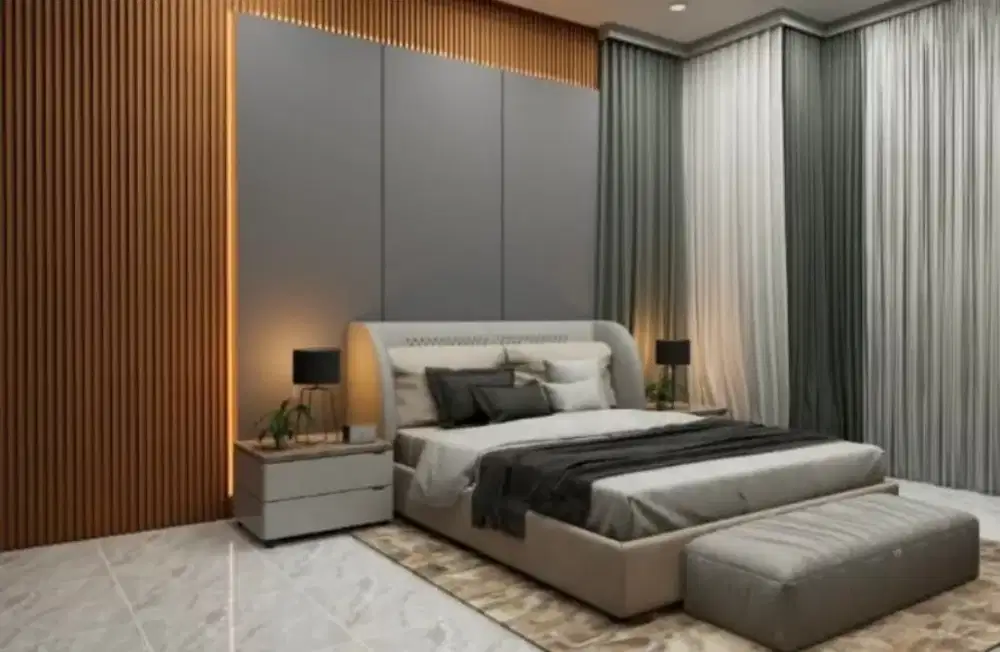 interior desain kitchen set kamar set wardrobe lemari backdrop tv